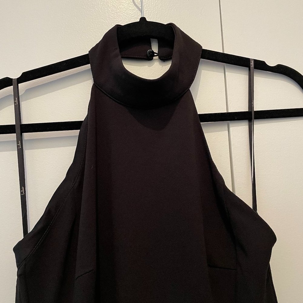 High Neck Black Formal Dress